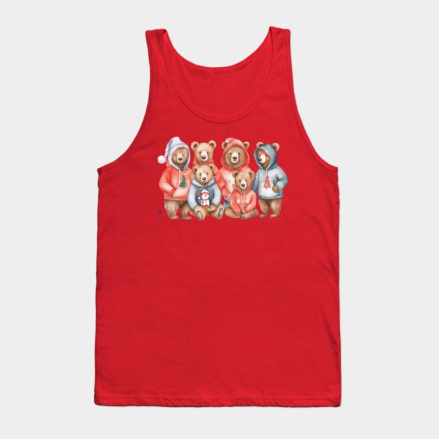 Hoodies  Christmas Bears Tank Top by Viper Unconvetional Concept